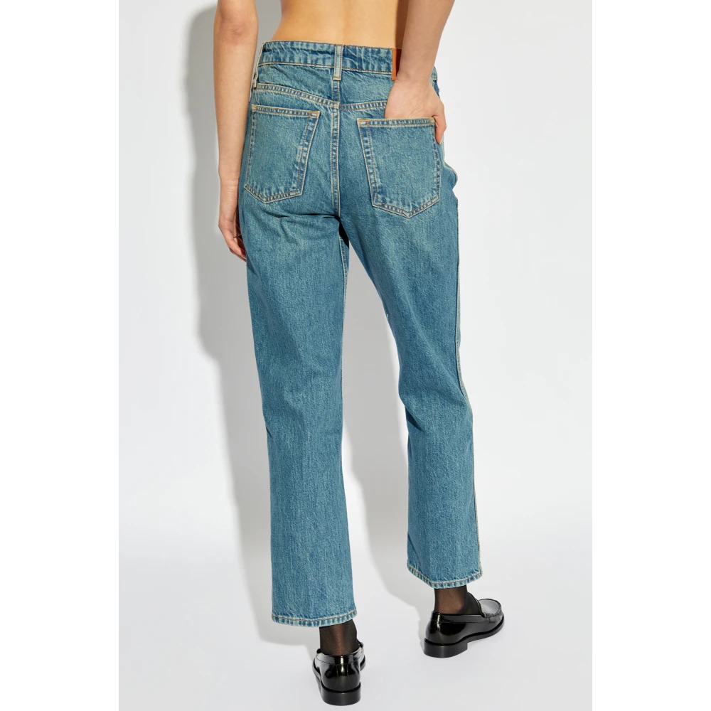Anine Bing Jeans met logo Blue Dames