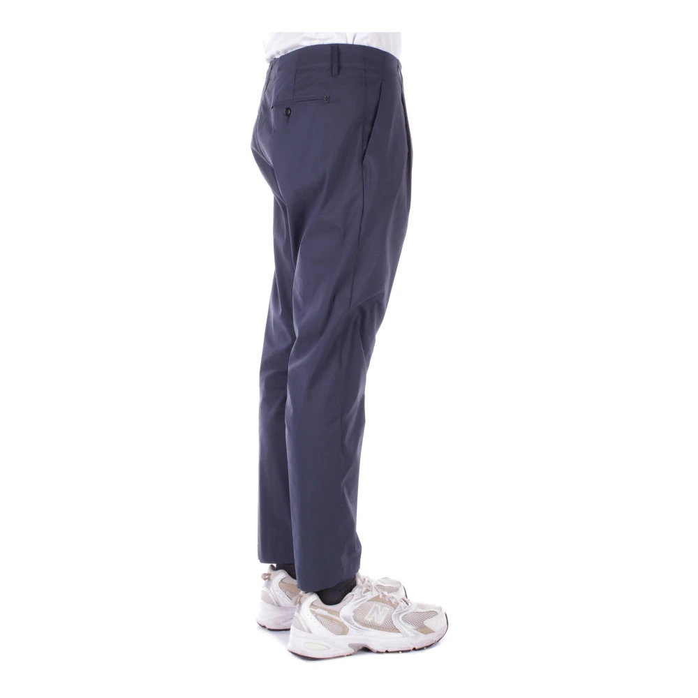 Dondup Blauwe Broek met Rits en Knoop Blue Heren