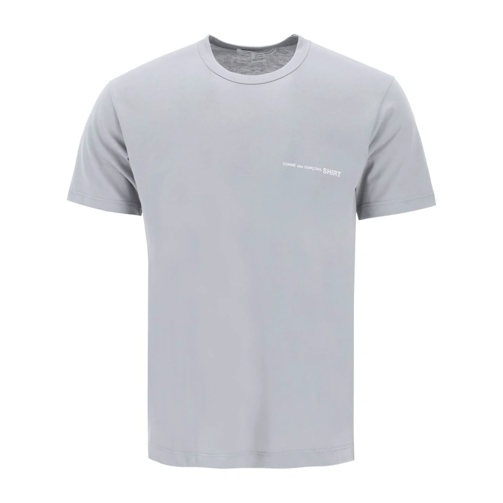 Comme des Garçons Logo Print T-Shirt Casual Stijl Gray Heren
