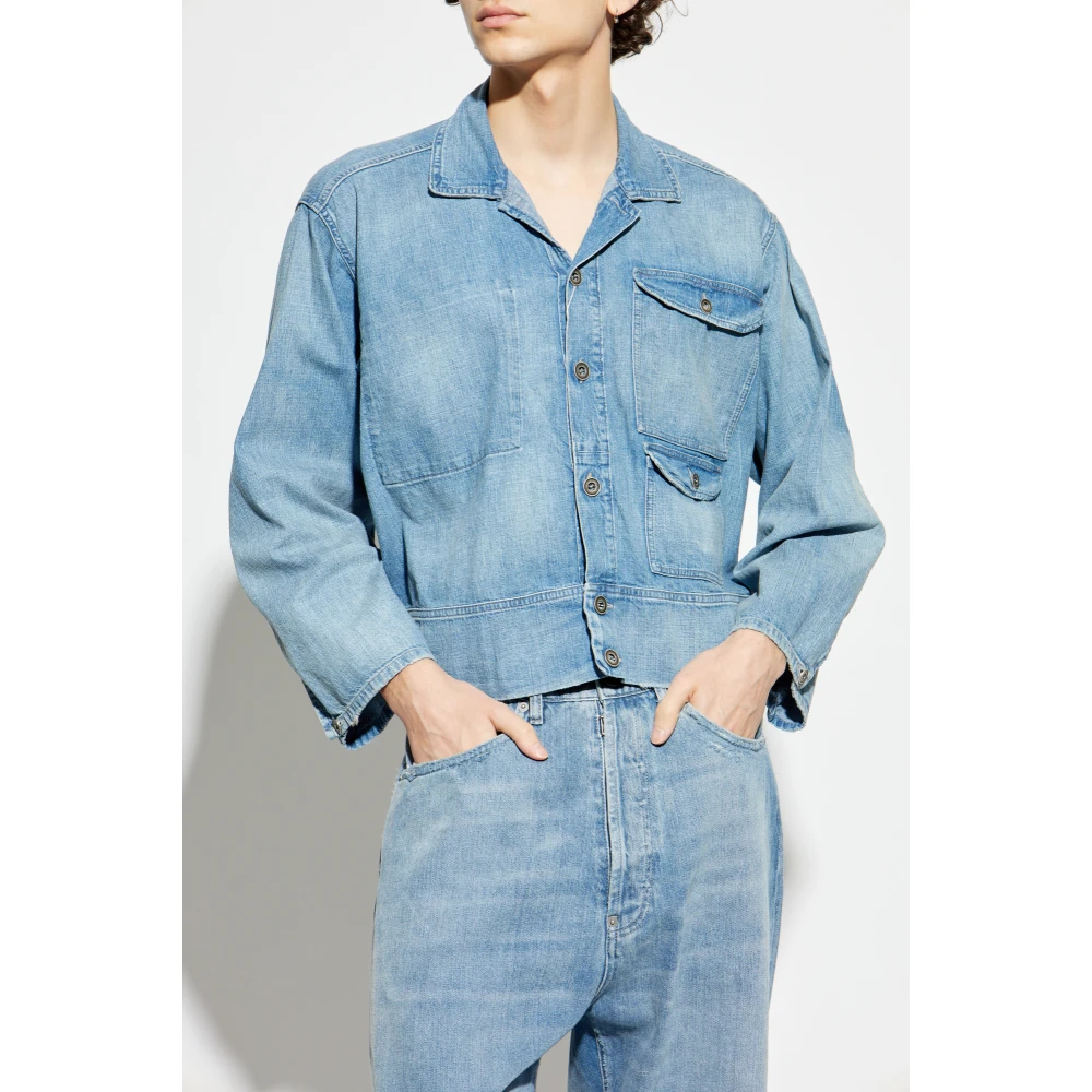 Maison Margiela Lichte spijkerjas Blue Heren