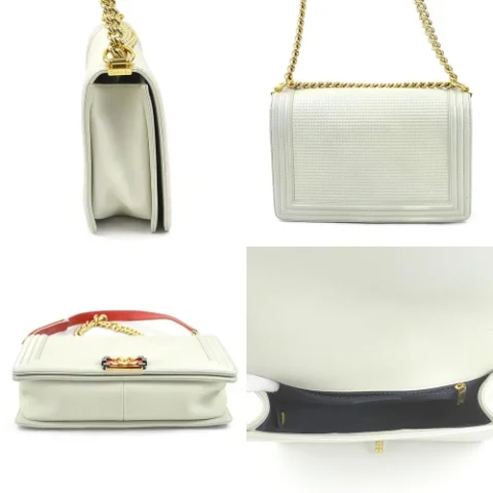 Chanel Vintage Pre-owned Leather chanel-bags White Dames