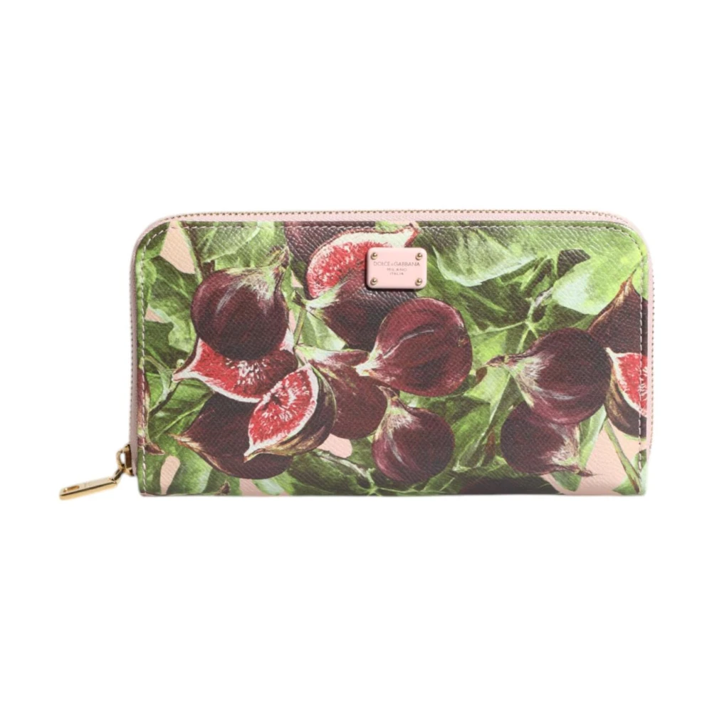 Dolce & Gabbana Women's Multicolor Fig Fruit Leather Wallet - Wallets & Cardholders - One Size - Accessories