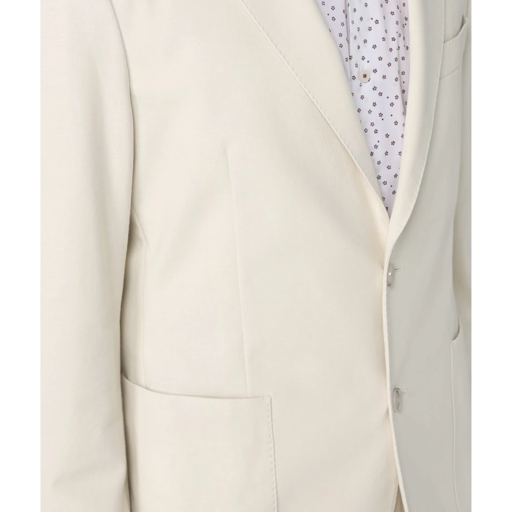 Hugo Boss Stretch katoenen jersey jas White Heren