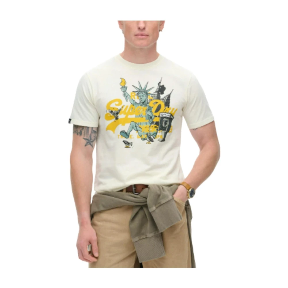 Superdry New York Grafisch T-shirt White Heren