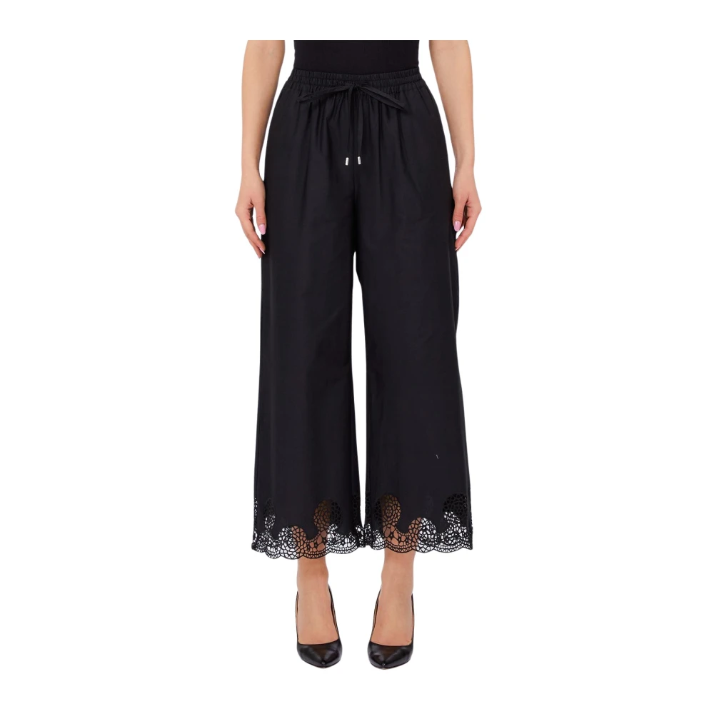 Liu Jo Kvinno Svart Byxor Dam, Xs, Cropped Byxor