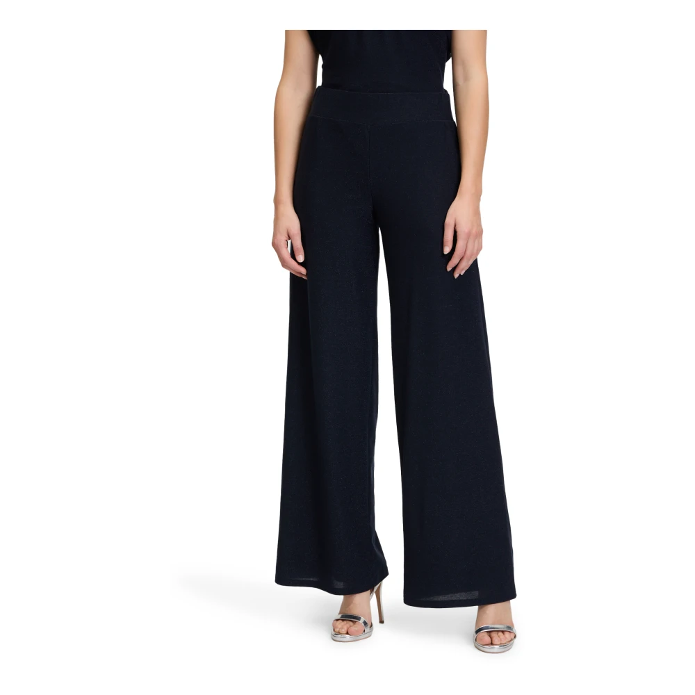 Vera Mont Wijde Pijp Moderne Pasvorm Broek Black Dames
