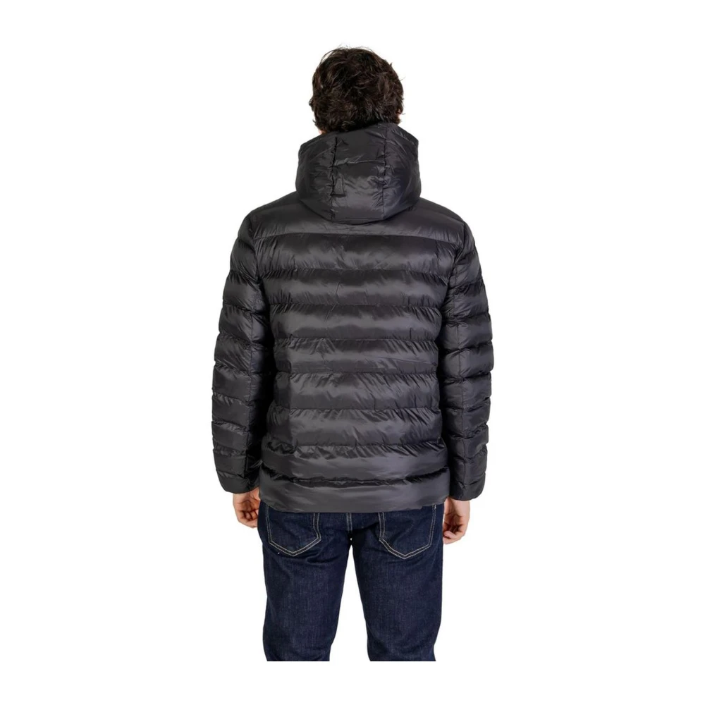 Calvin Klein Jeans Zwarte Polyesterjas Heren Herfst Winter Collectie Black Heren