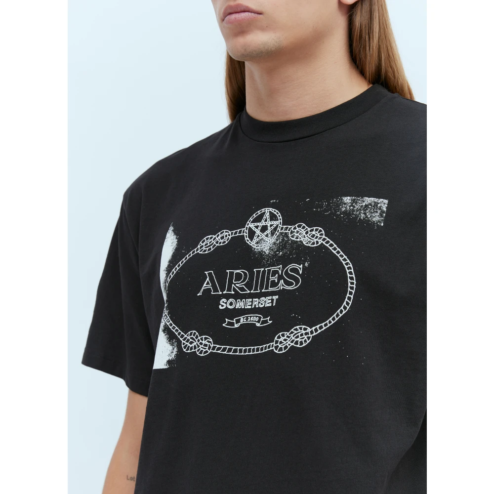 Aries Wiccan Ring T-Shirt Black Heren