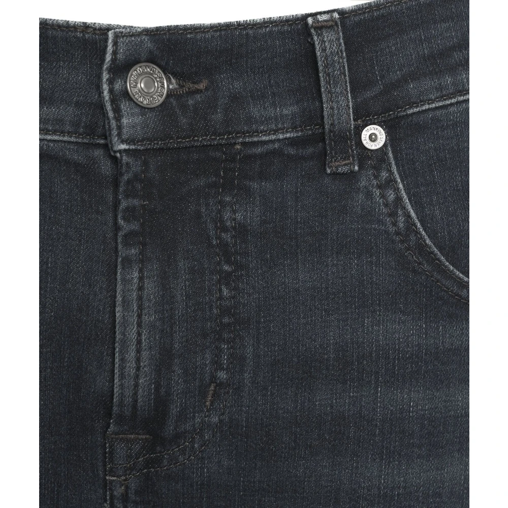 7 For All Mankind Zwarte Slimmy Tapered Jeans Black Heren