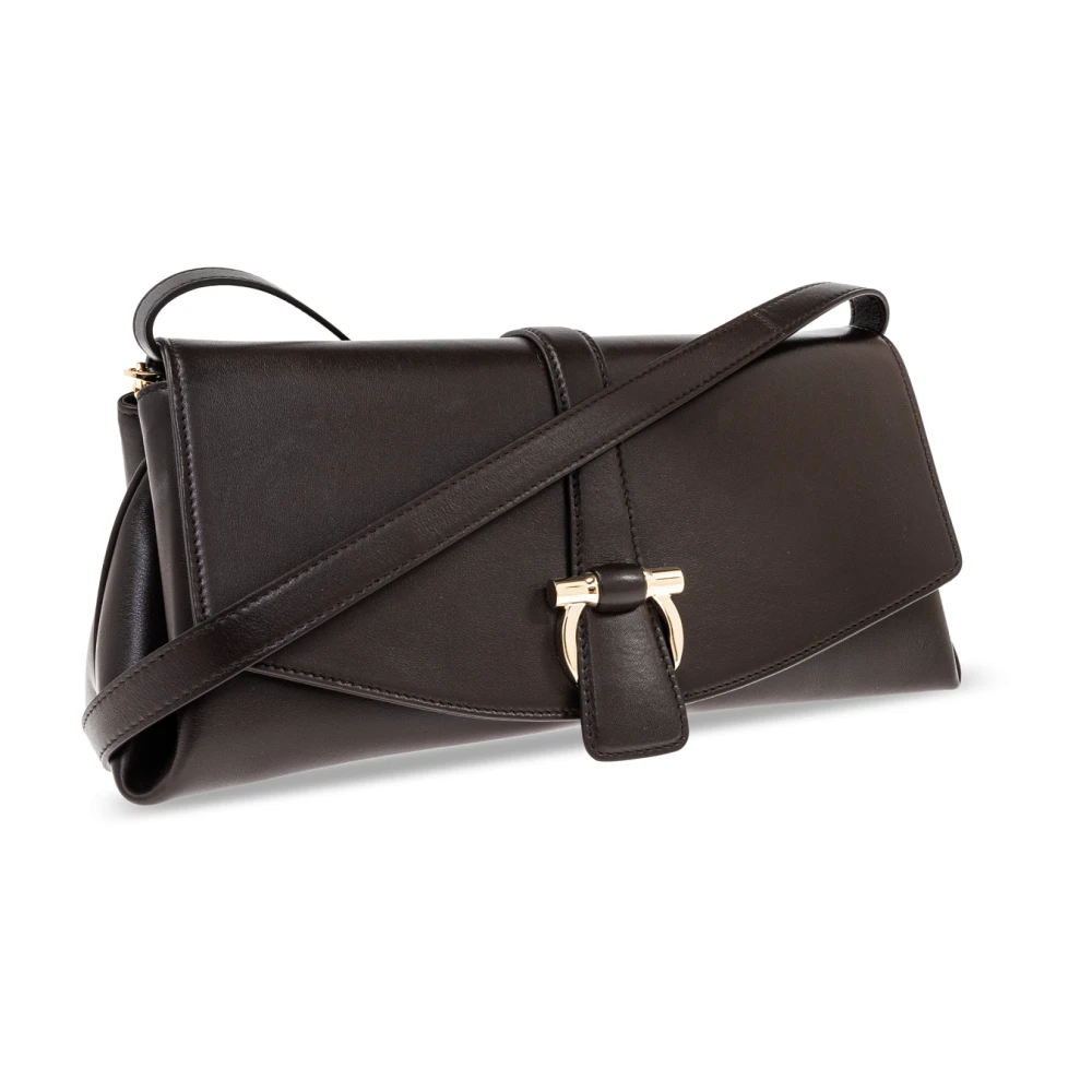 Salvatore Ferragamo Leren schoudertas Brown Dames
