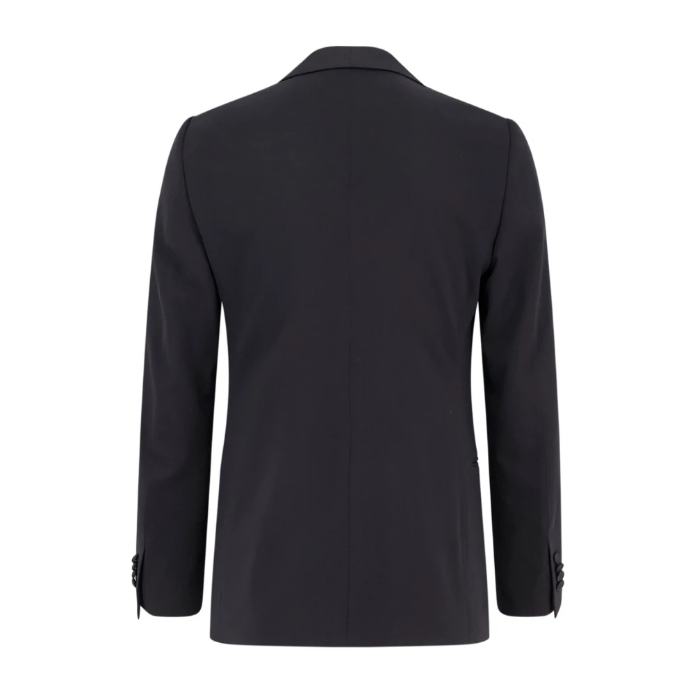 Giorgio Wollen smoking met pieklapel Black Heren