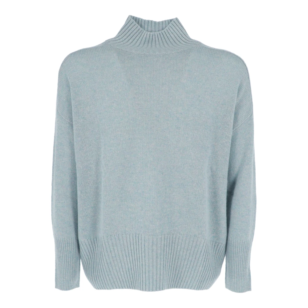 Allude Comfortabele Gebreide Trui Blue Dames