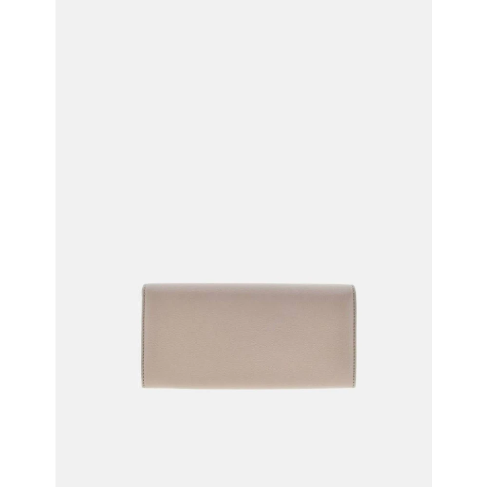 Carolina Herrera Insignia Trench Leren Portemonnee Beige Dames