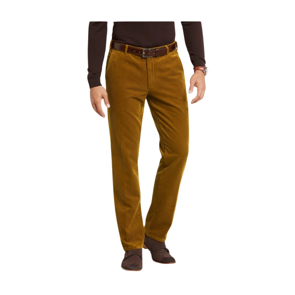 Meyer Zachte en Comfortabele Cord Broek in Camel Brown Heren