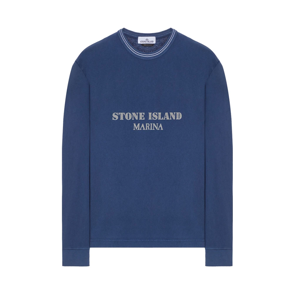 Stone Island Lange Mouw Casual T-shirt Blue Heren