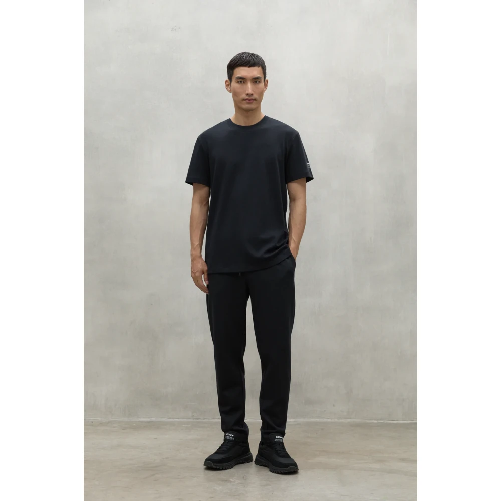 Ecoalf Zwarte Sintra Korte Mouw T-shirt Black Heren