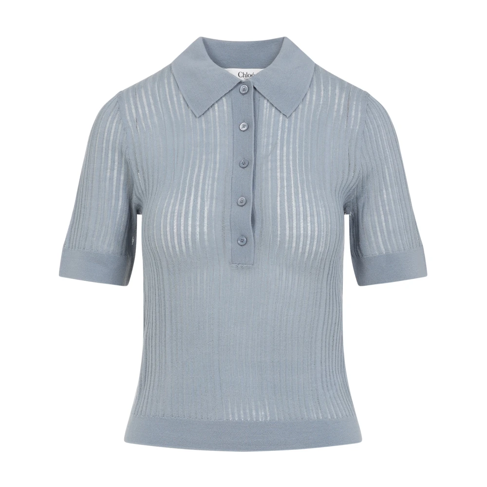 Chloé Blauwe Wollen Trui Elegante Stijl Blue Dames