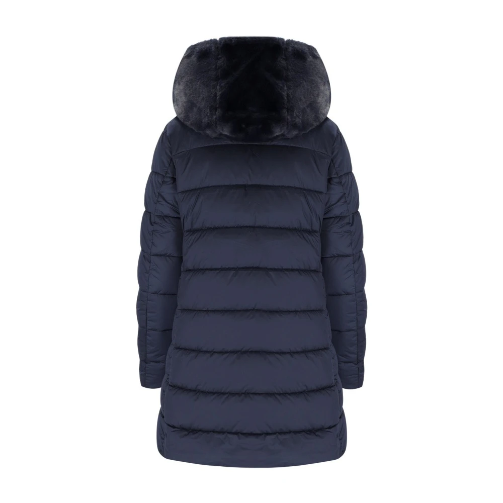 Save The Duck Matilda Blauwe Gewatteerde Hoodie Jas Blue Dames