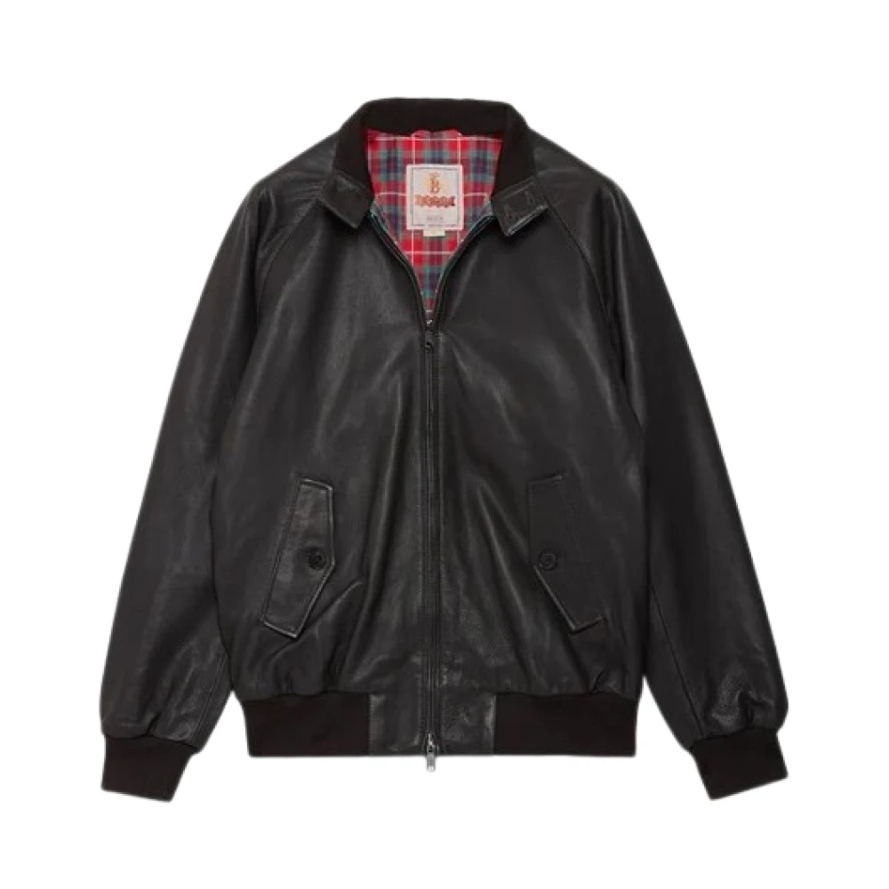 Baracuta Leren Harrington-jack in donkerbruin Brown Heren
