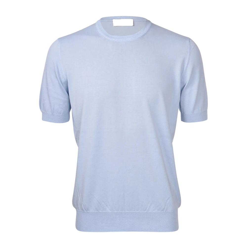 Paolo Fiorillo Capri Vintage Organisch Katoenen T-shirt Blue Heren