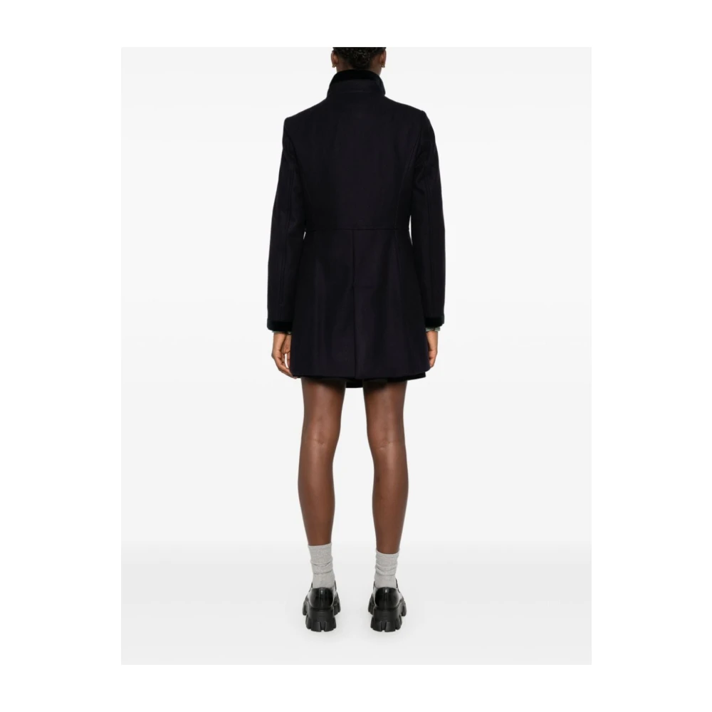 Fay Wollen jas met hoge hals Black Dames