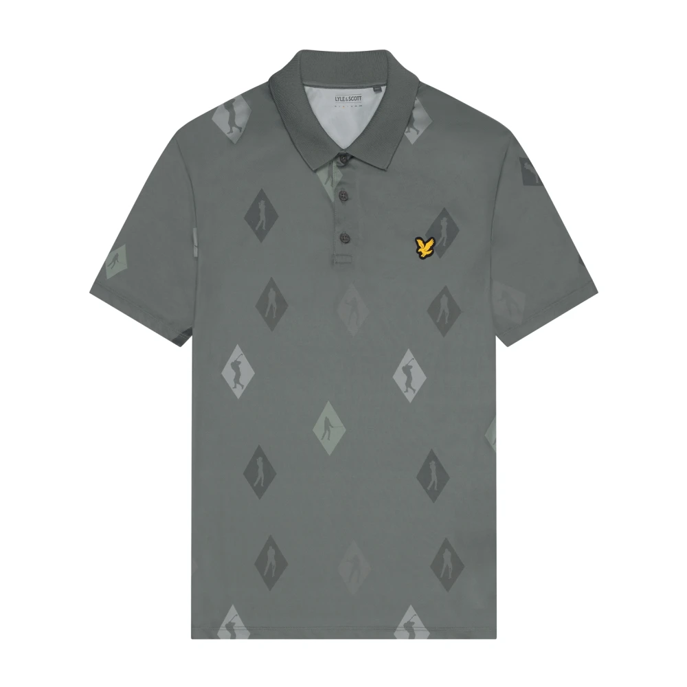Lyle & Scott Polka Diamond Polo Shirt Gray Heren