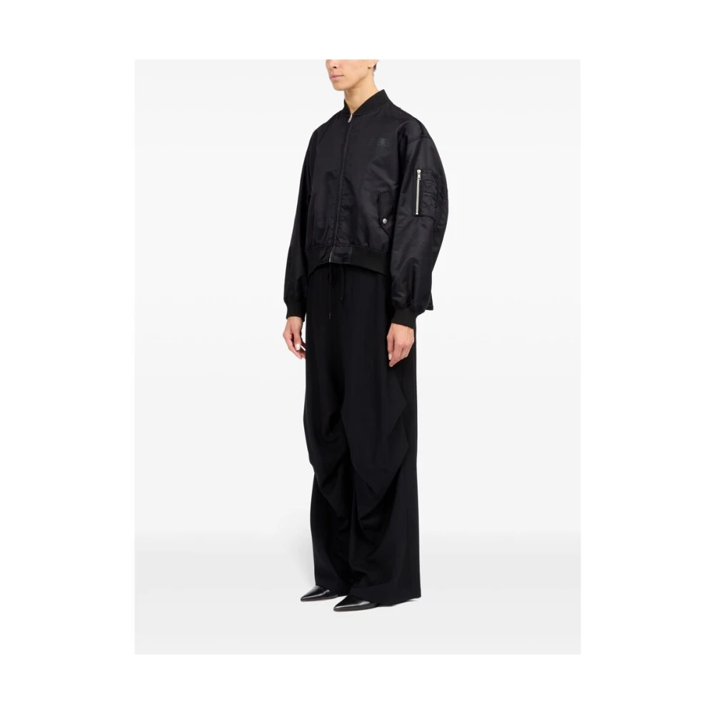 MM6 Maison Margiela Zwarte Jersey Ritsjas Black Dames