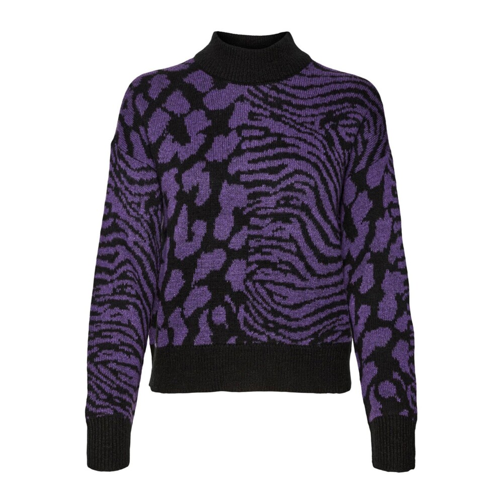 Leopard print hotsell turtleneck sweater