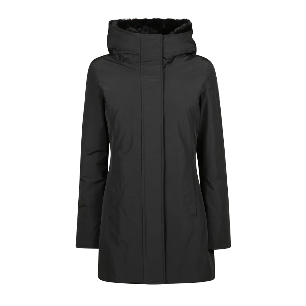 Woolrich Faux Fur Parka voor koud weer Black Dames