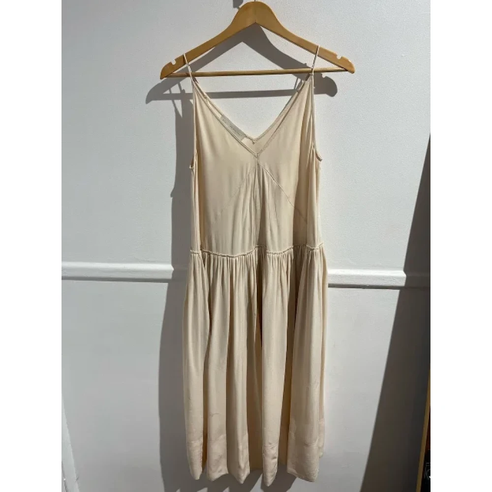 Stella McCartney Pre-owned Silk dresses Beige Dames