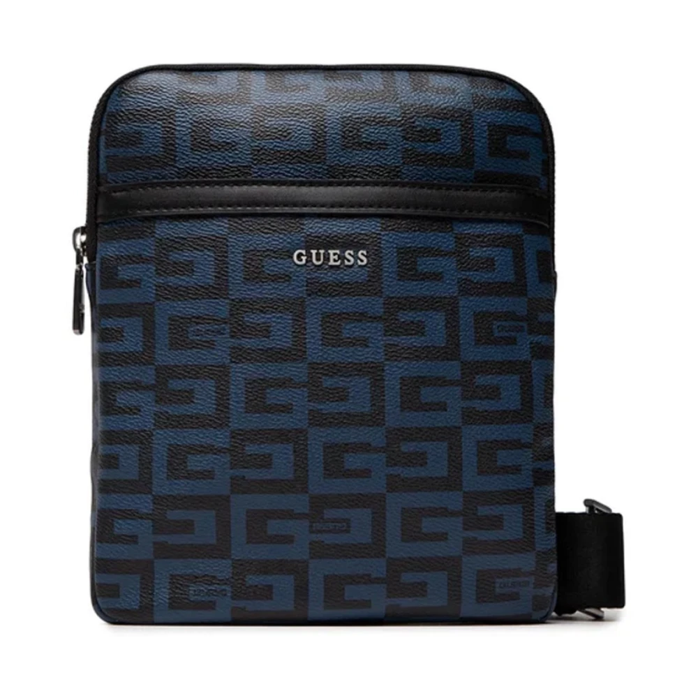 Guess Logomotief handtas Blauwe stijl Blue Heren