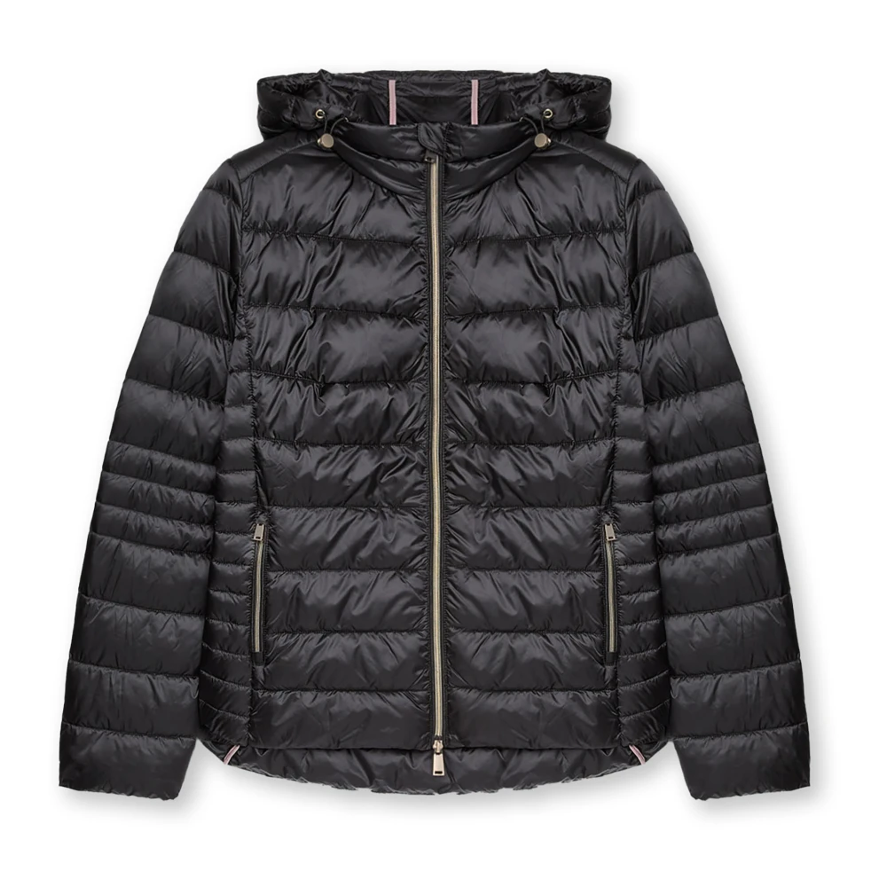 Fiorella Rubino Donna Nero - Piumino Imbottito Con Cappuccio Staccabile - Jackets - 4XL