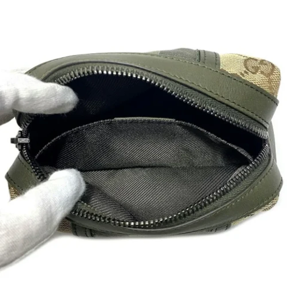 Gucci Vintage Pre-owned Canvas pouches Beige Dames