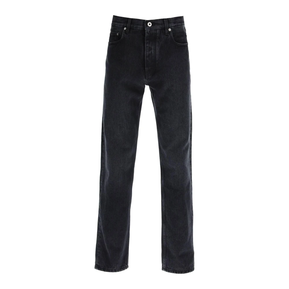 Off White Vintage Gewassen Regular Fit Tapered Jeans Gray Heren