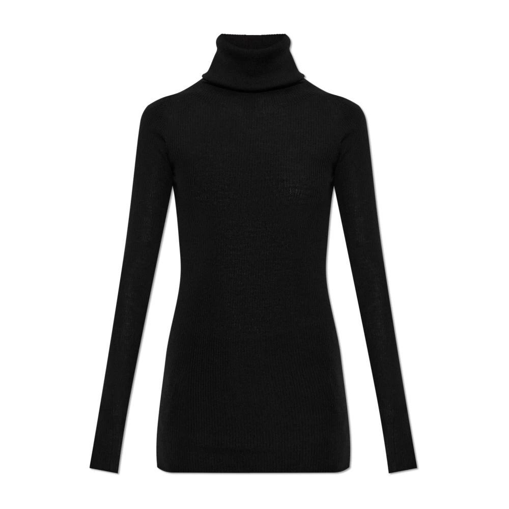 Rick Owens Wool Turtleneck - Female - Turtlenecks - Black - L - Knitwear