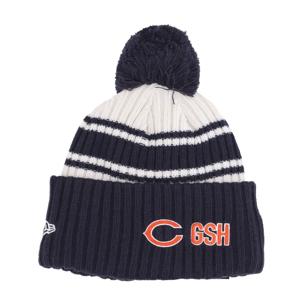 New era Chicago Bears Pom Beanie Hat Black Unisex