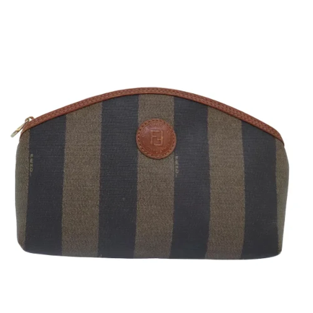 Fendi Vintage Pre-owned Canvas clutches Brown Dames