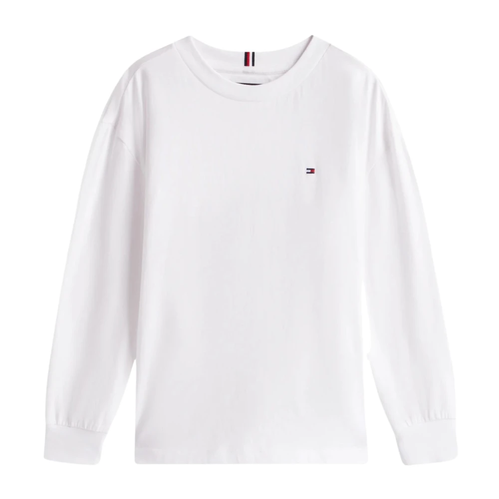 Tommy Hilfiger , Kids Knitwear, Male, White, 3 Y | 98 Cm, Essential Flag Embroidery Long Sleeve T-Shirt - Image 4