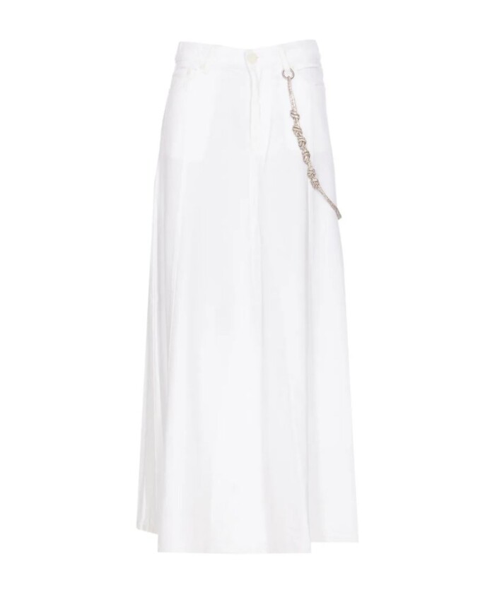 white-chain-detail-skirt
