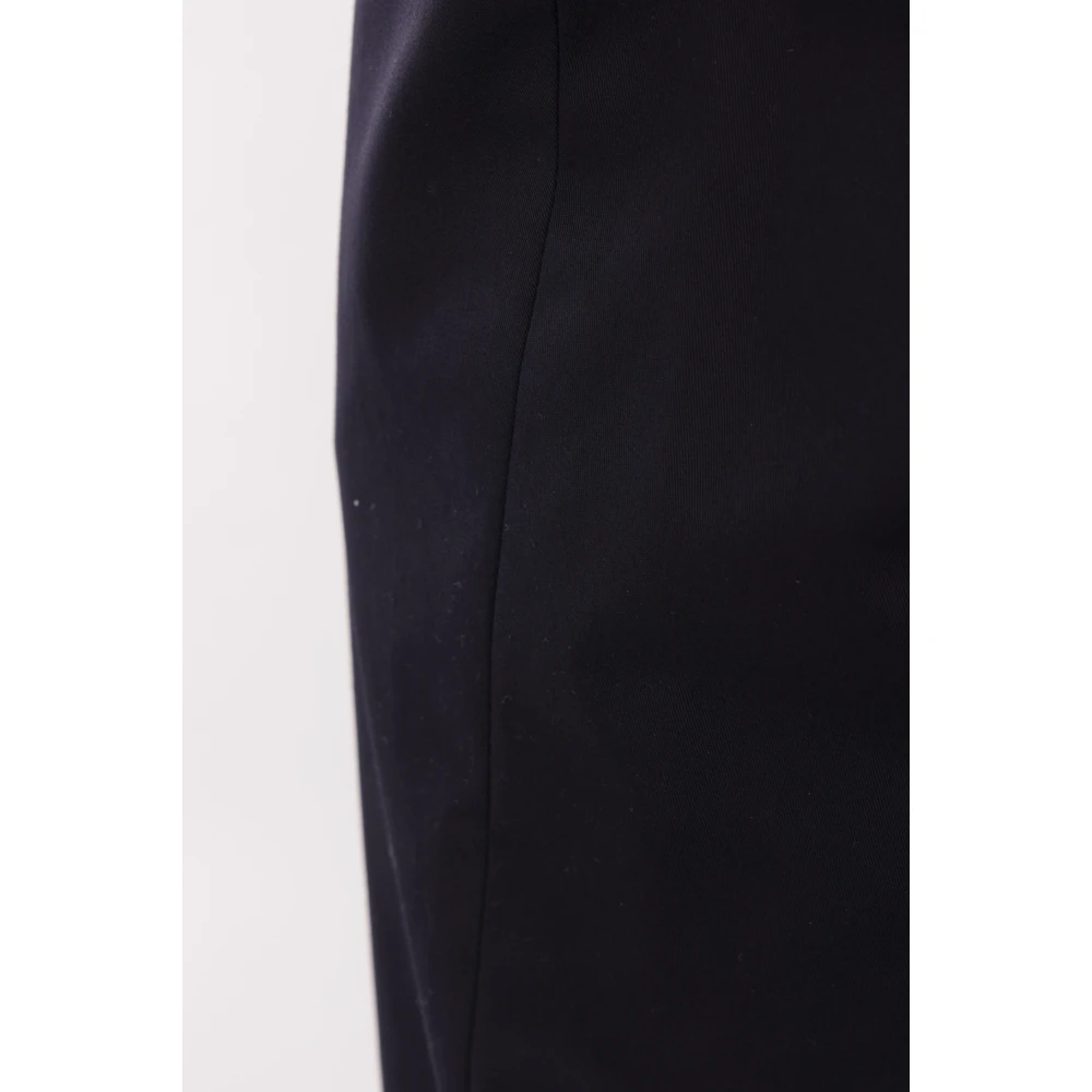 Lardini Donkerblauwe Katoenen Stretchbroek Black Heren
