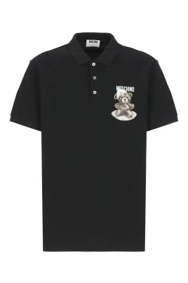 Svart Polo Tröja med Teddy Bear Logo