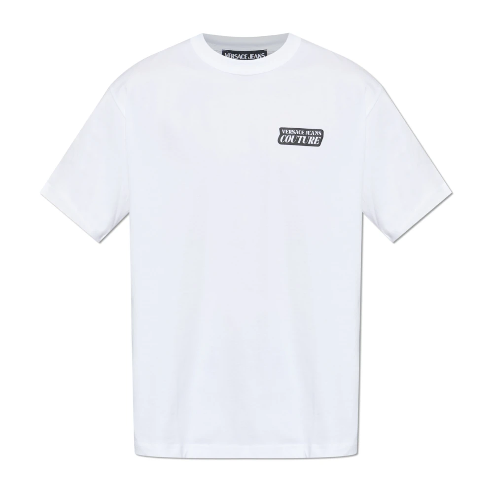 Versace Jeans Couture Men's White T-Shirts, L, Logo T-Shirt
