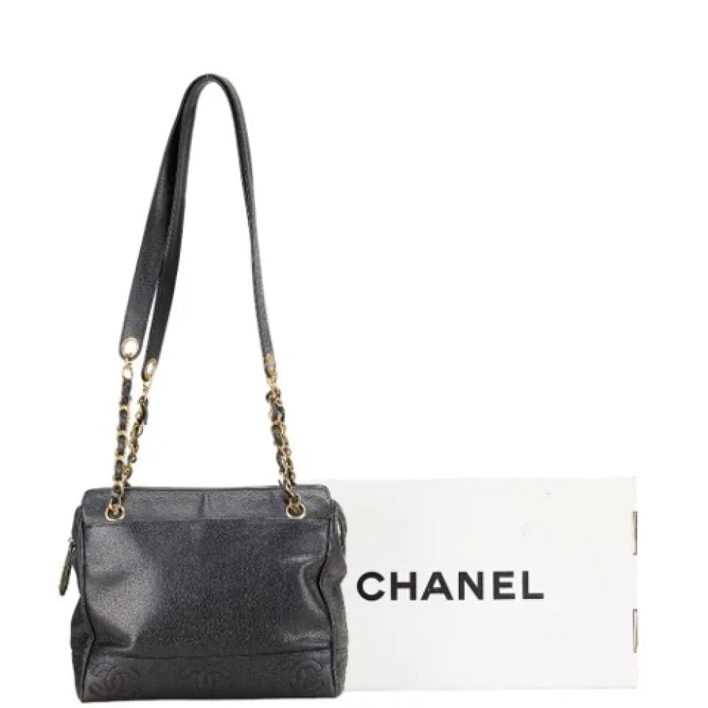 Chanel Vintage Pre-owned Leather shoulder-bags Black Dames
