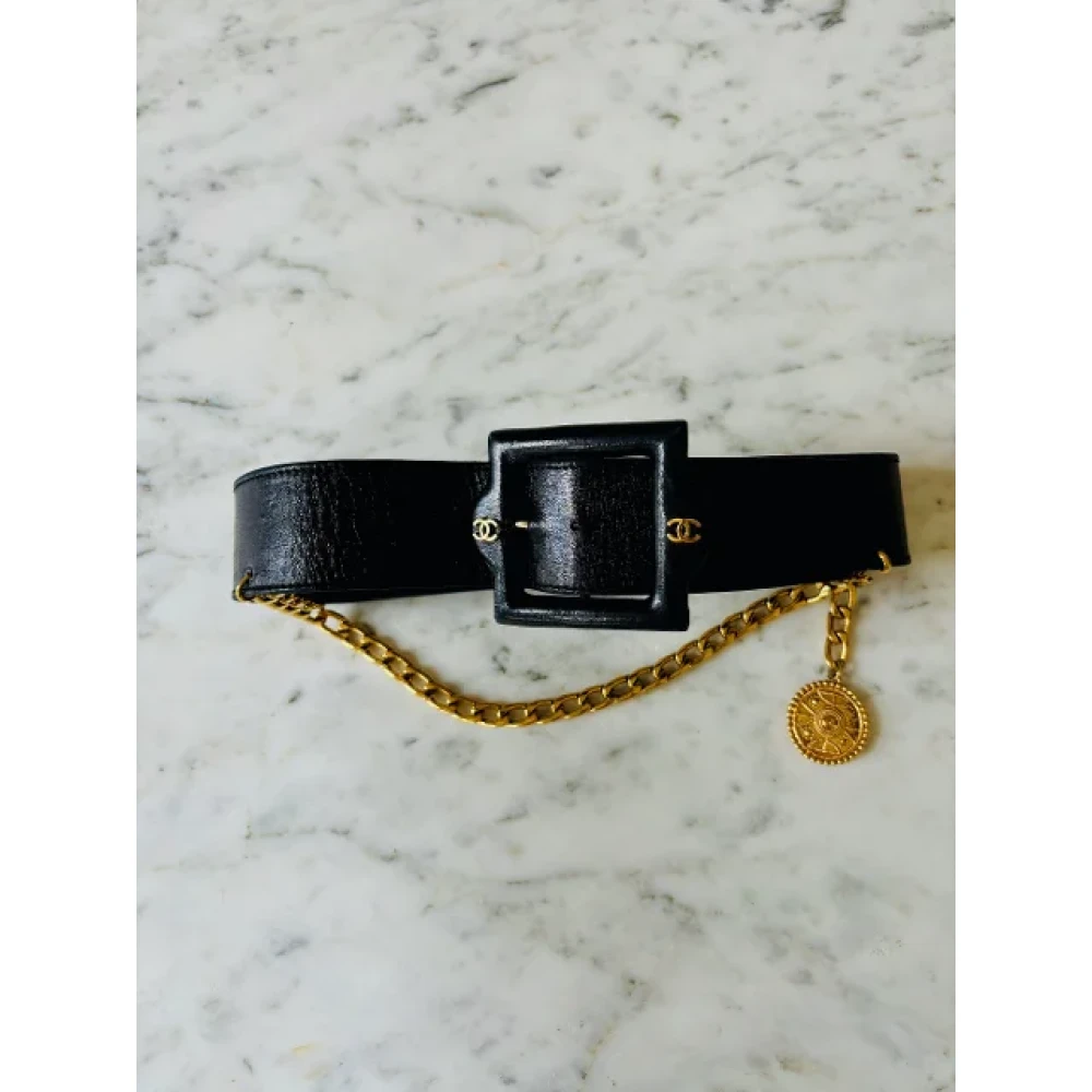 Chanel Vintage Pre-owned Fabric belts Black Dames