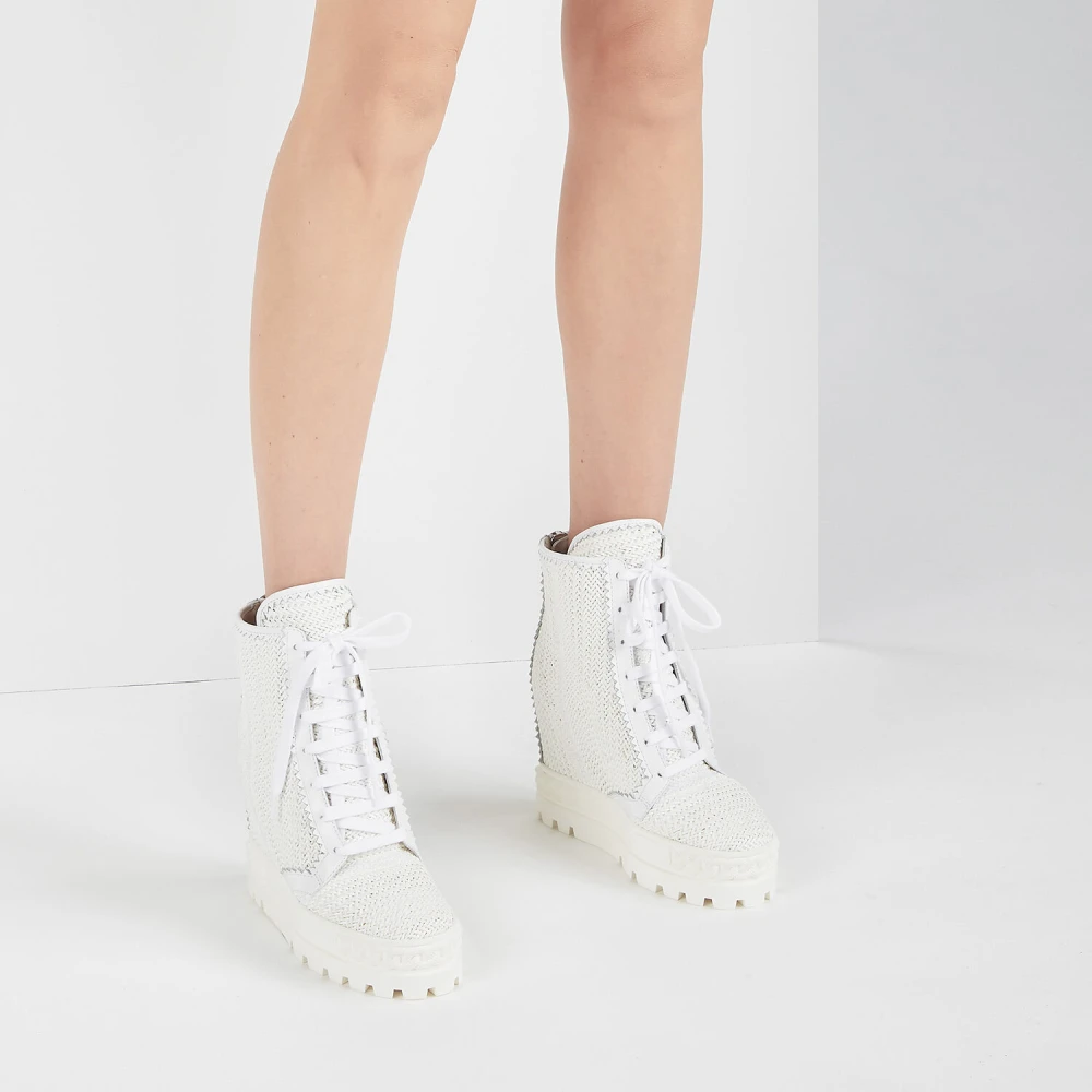 Casadei Opvallende Platform Sneakers White Dames Schoenen