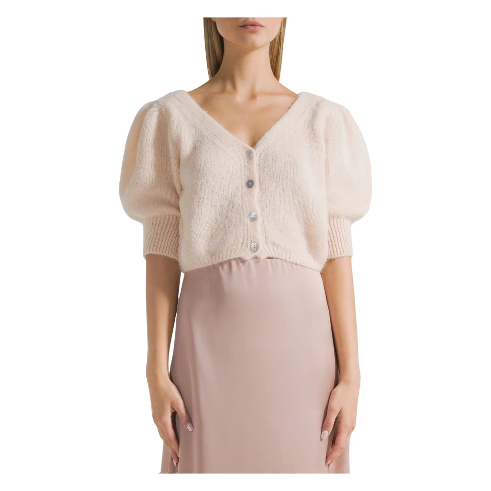 American Dreams Alpaca Blend Vest voor Dagelijkse Stijl Beige Dames