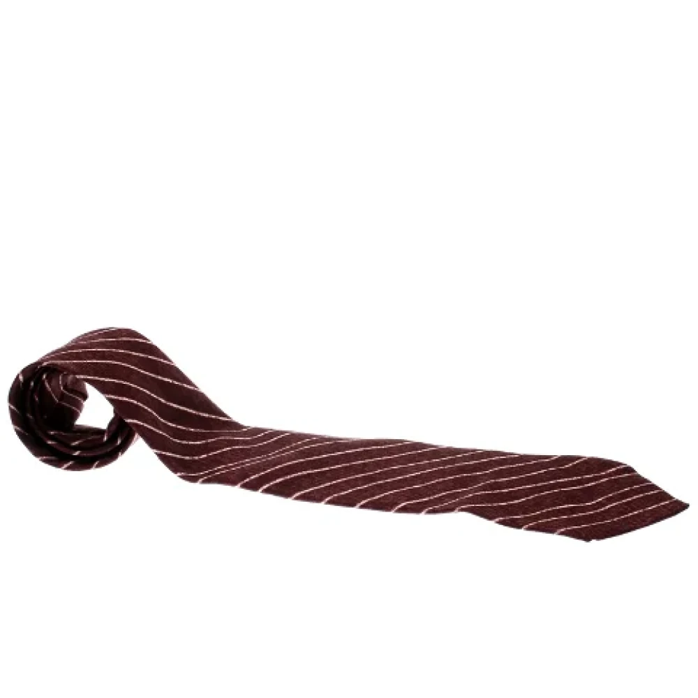 Bvlgari Vintage Pre-owned Silk home-office Red Heren
