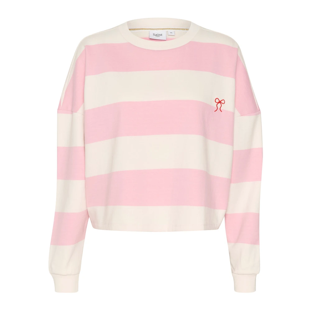 Pink Nectar Sweatshirt med Brodert Detalj