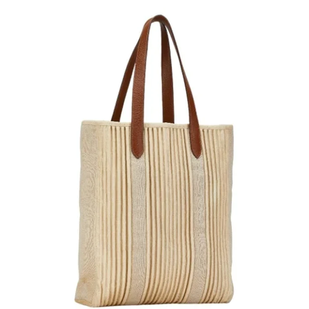 Hermès Vintage Pre-owned Canvas handbags Beige Dames