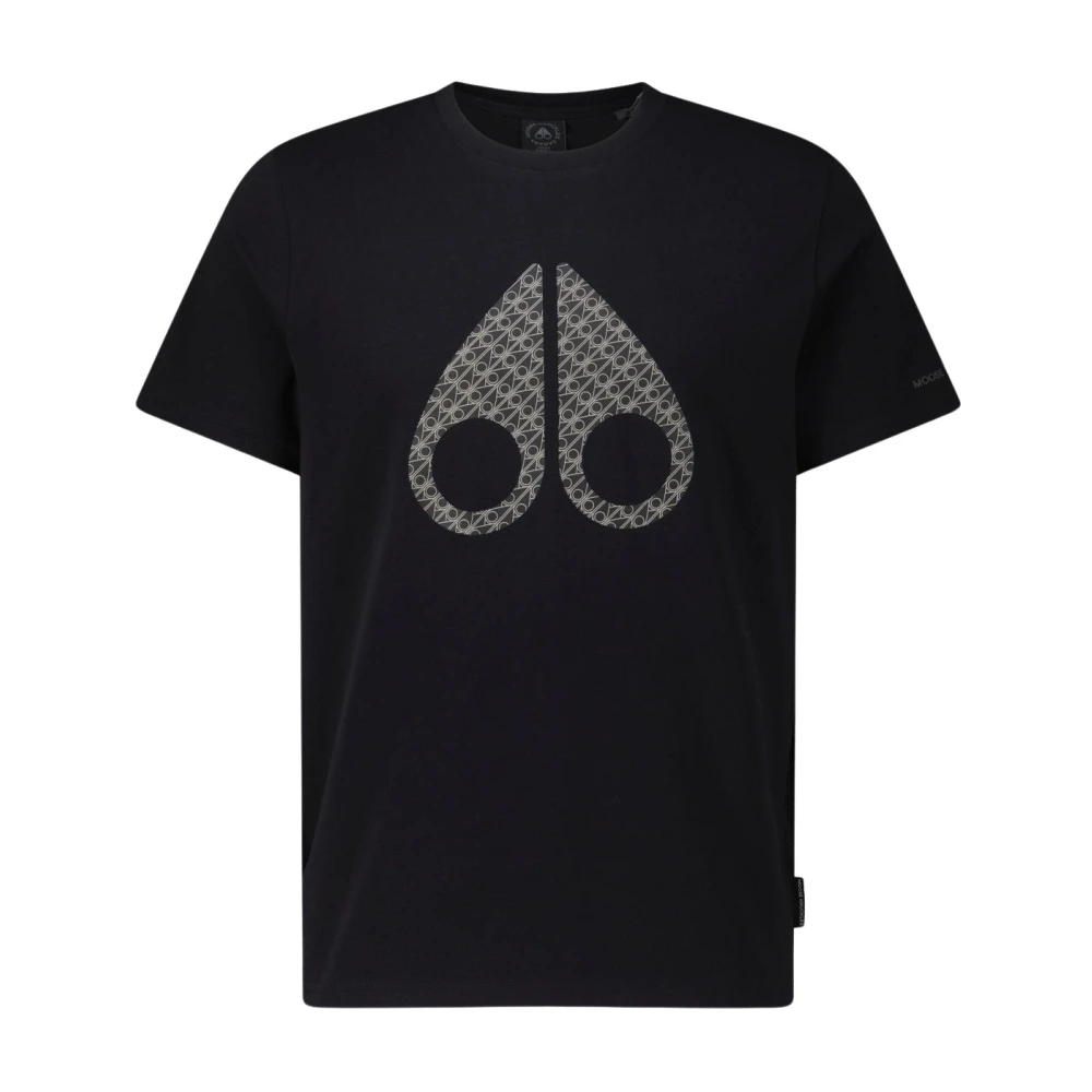 Moose Knuckles Bomull T-shirt med Logoprint Black, Herr